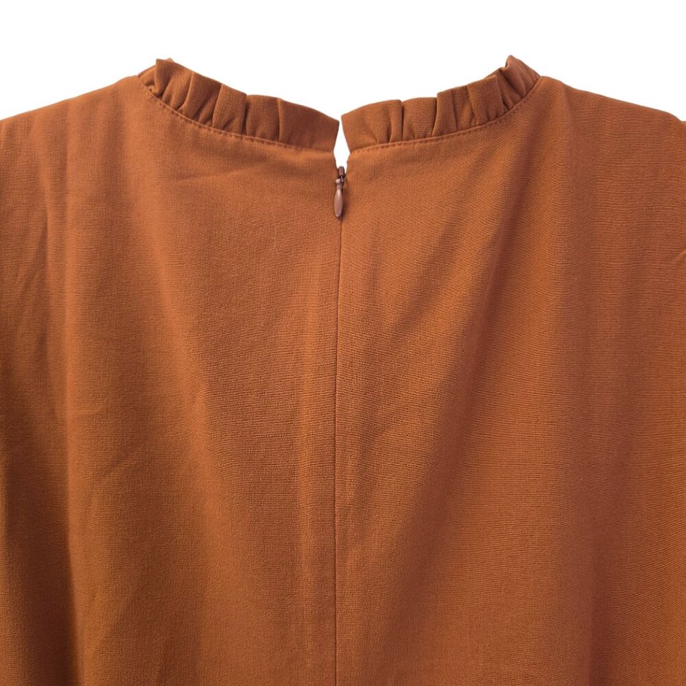 NWT J. Crew Factory Ruffle Neck Suiting Dress Size 14 - Picture 5 of 6